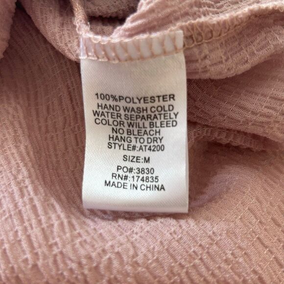 YaYa & Co. Textured Dusty Rose Sleeveless Blouse Women’s Top - Picture 7 of 7